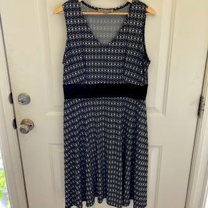 Danny and Nicole Black and White Sleeveless Dress
